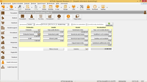 Kontrolling Info 2 tábla